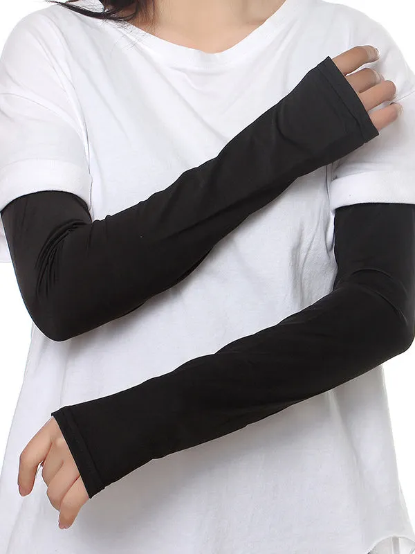 Chicmy-Ice Silk Sun Protection Simple Solid Color Sleevelet