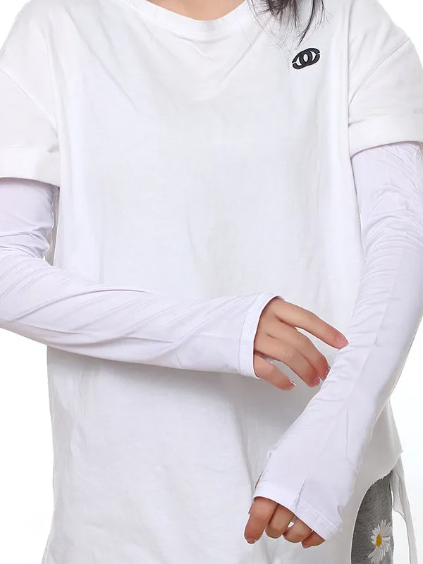 Chicmy-Ice Silk Sun Protection Simple Solid Color Sleevelet