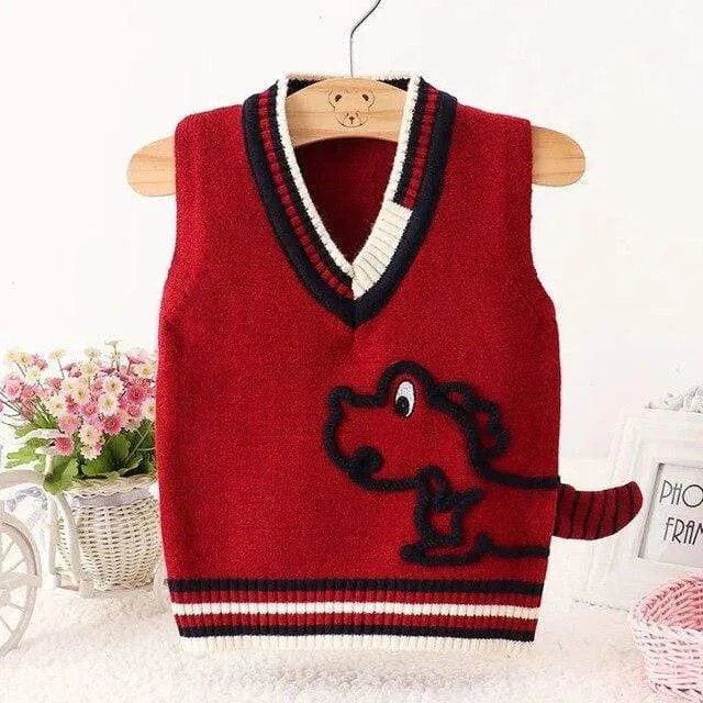 Kids Giraffe Print Sweater Vest