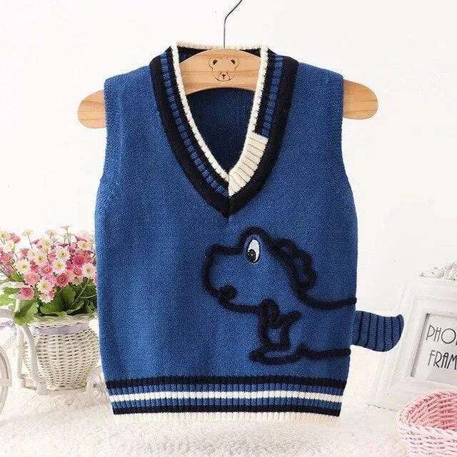Kids Giraffe Print Sweater Vest