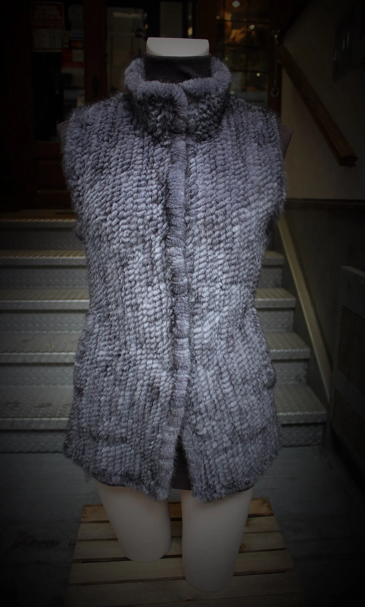 Knit Mink Fur Vest