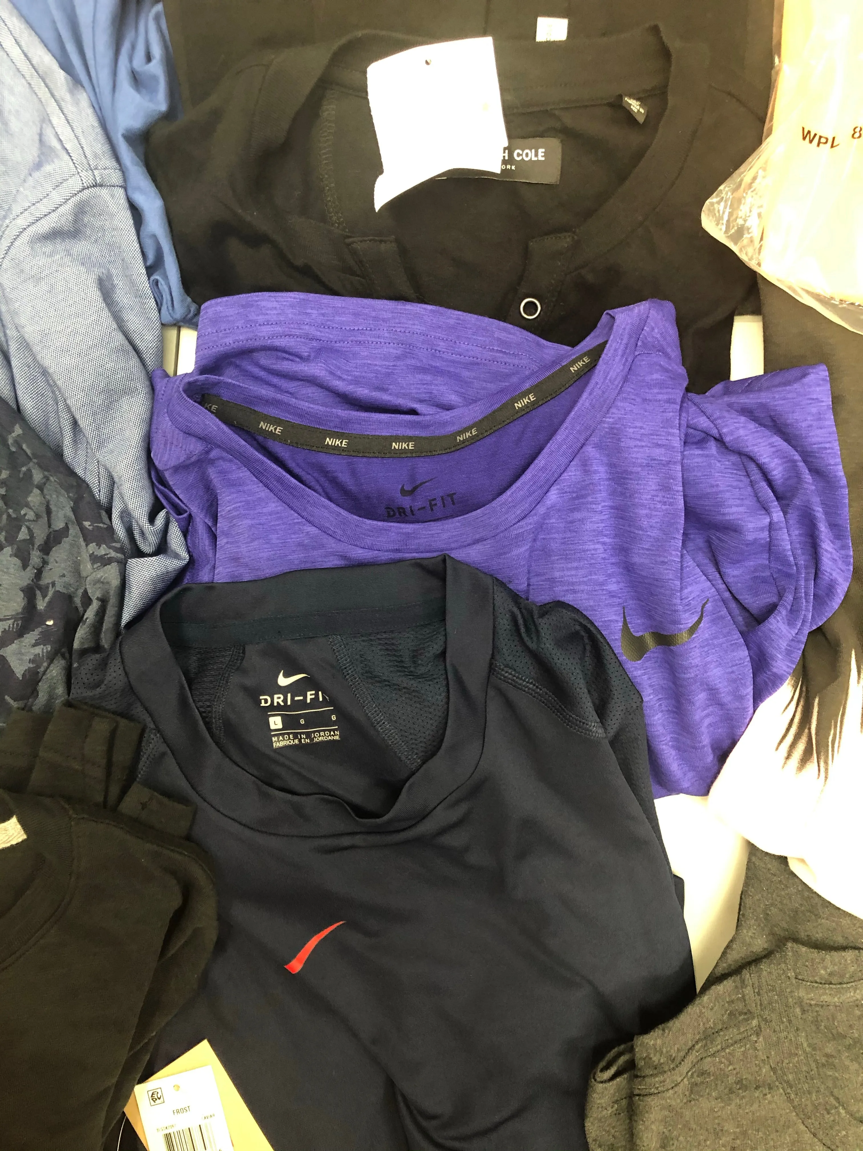 Men's Clothing Top Wholesale Lot, Puma, Adidas, Levi's, Nike, Tommy Bahama, Calvin Klein, Tasso Elba, Guess, and more, 23 Units, Shelf Pulls, MSRP $808.57