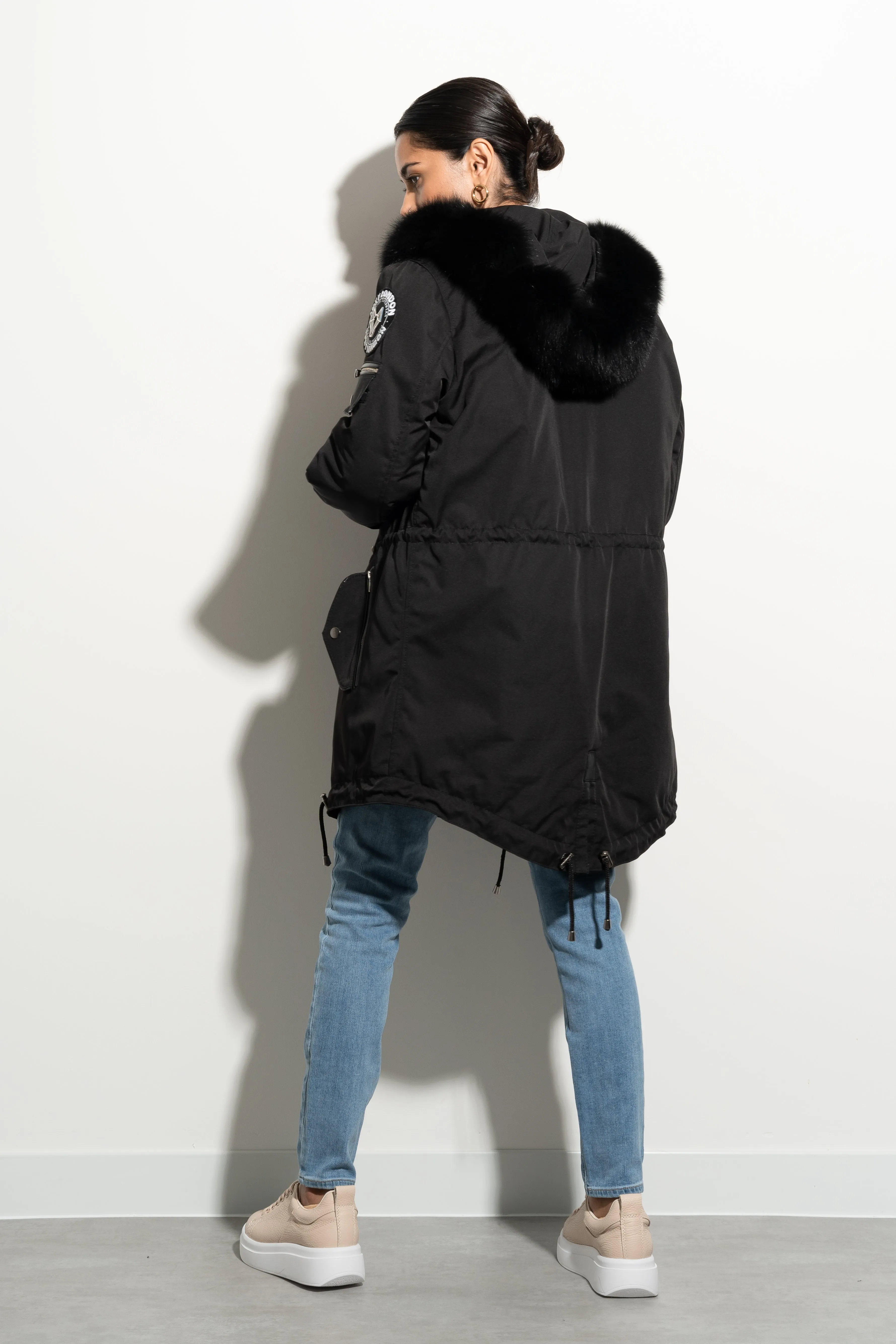 OUTLET SIBERIA WEATHERPROOF BLACK FOX FUR PARKA