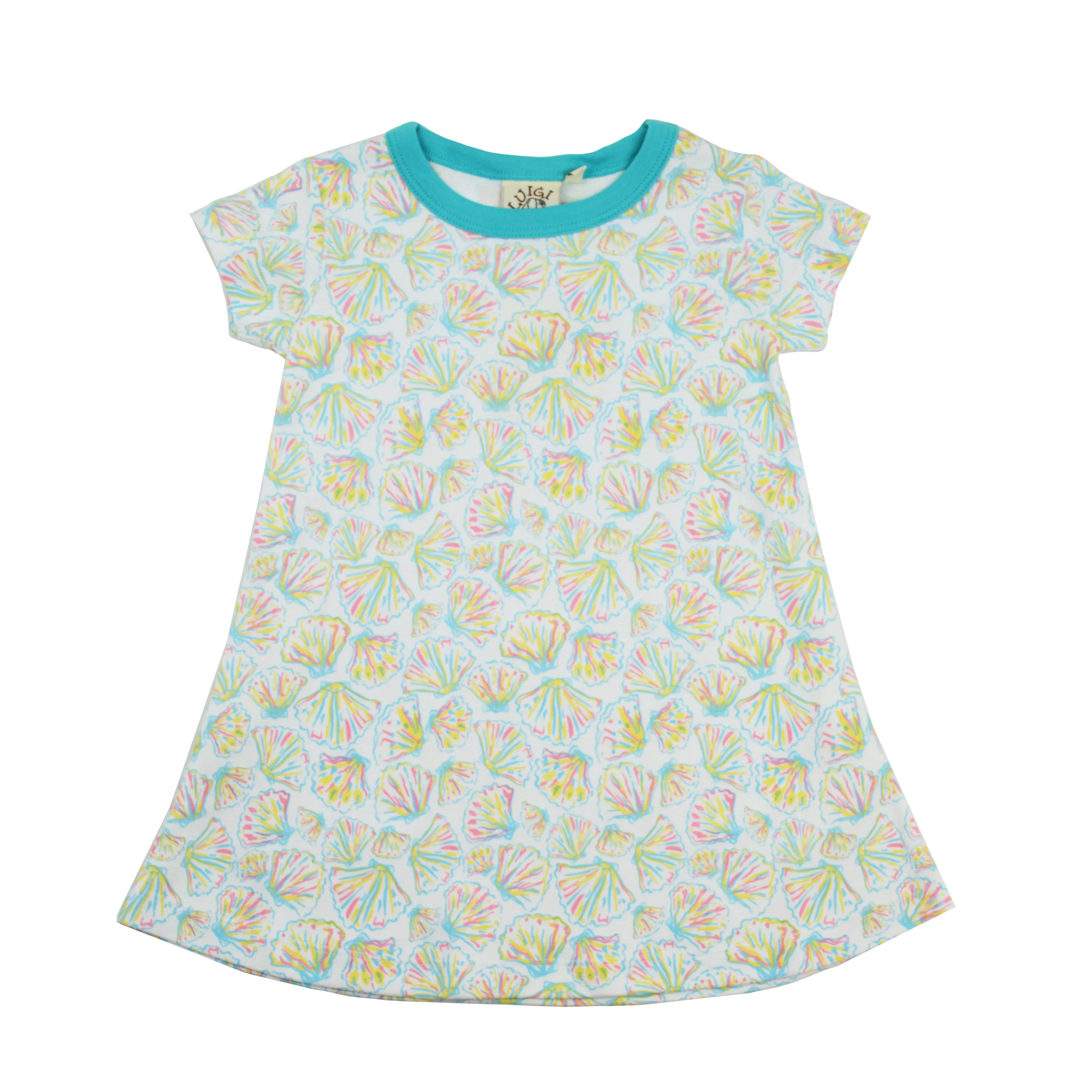 Printed Short-Sleeve Dress | Shell (2T, 4T, 4, 6, 6x)
