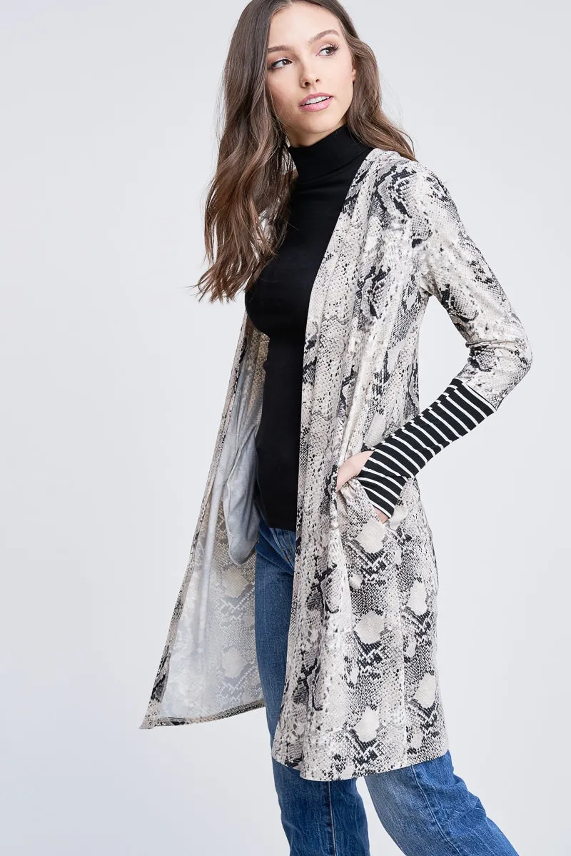 Python Cardigan with Pockets
