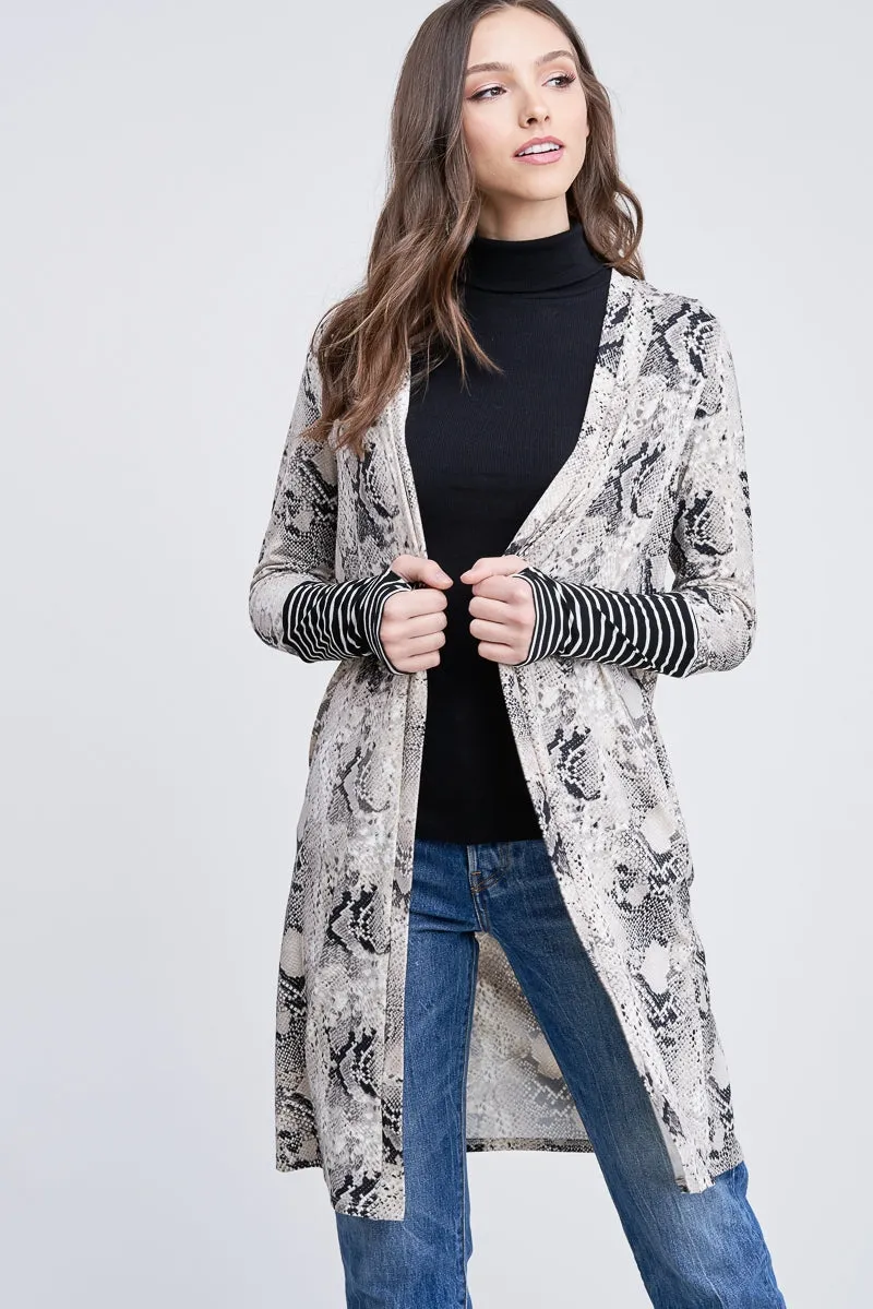 Python Cardigan with Pockets