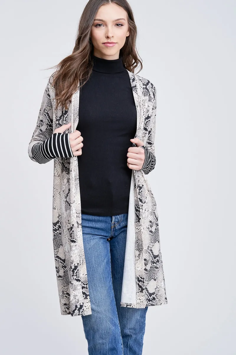 Python Cardigan with Pockets