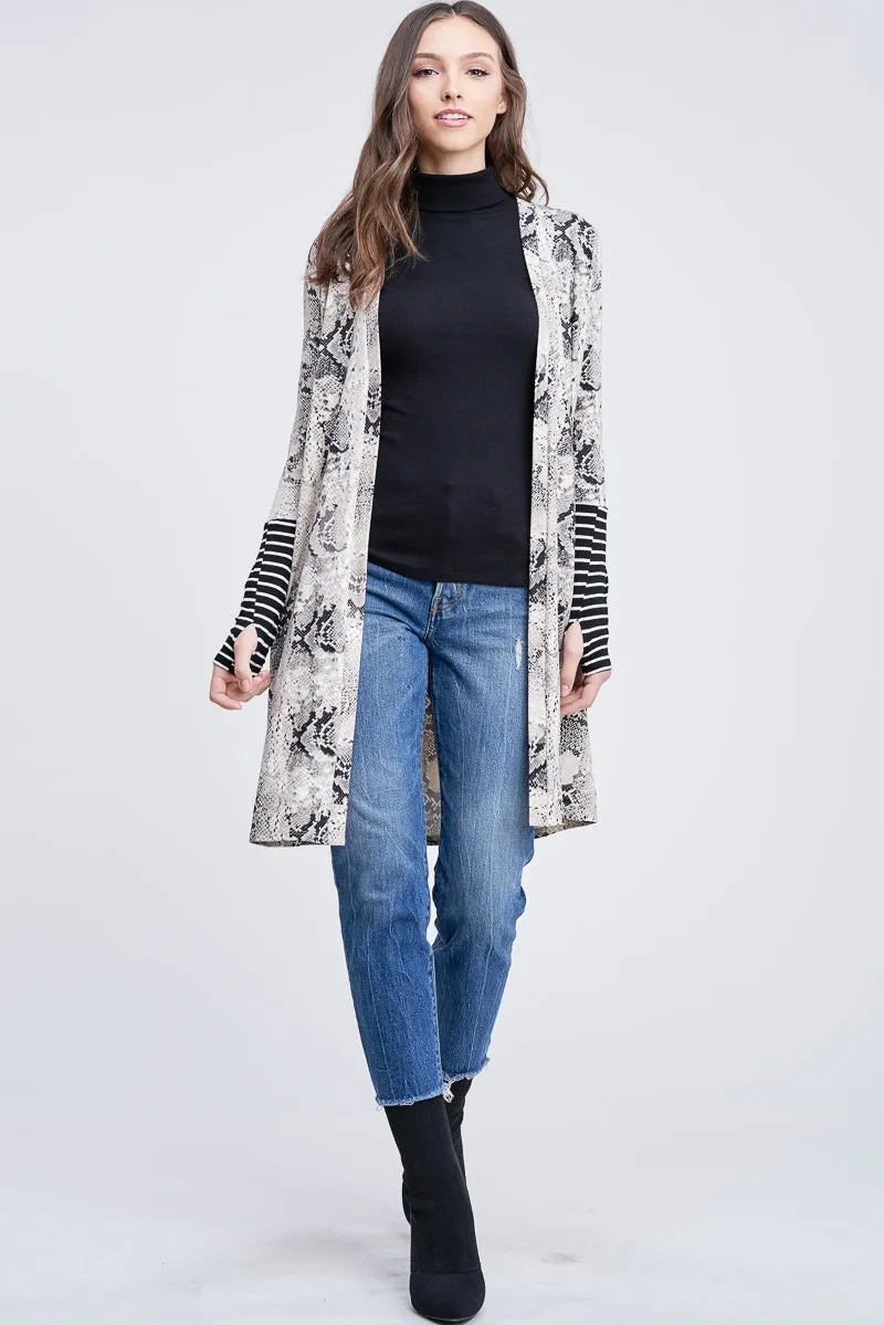 Python Cardigan with Pockets
