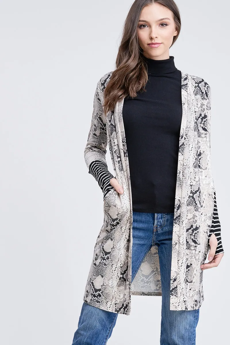 Python Cardigan with Pockets