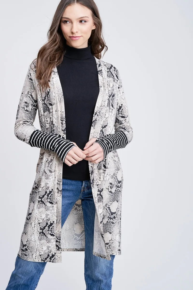 Python Cardigan with Pockets