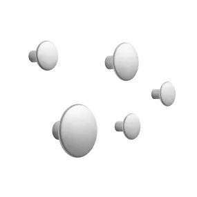 The Dots Metal Coat Hooks: Set of 5 - Quick Ship