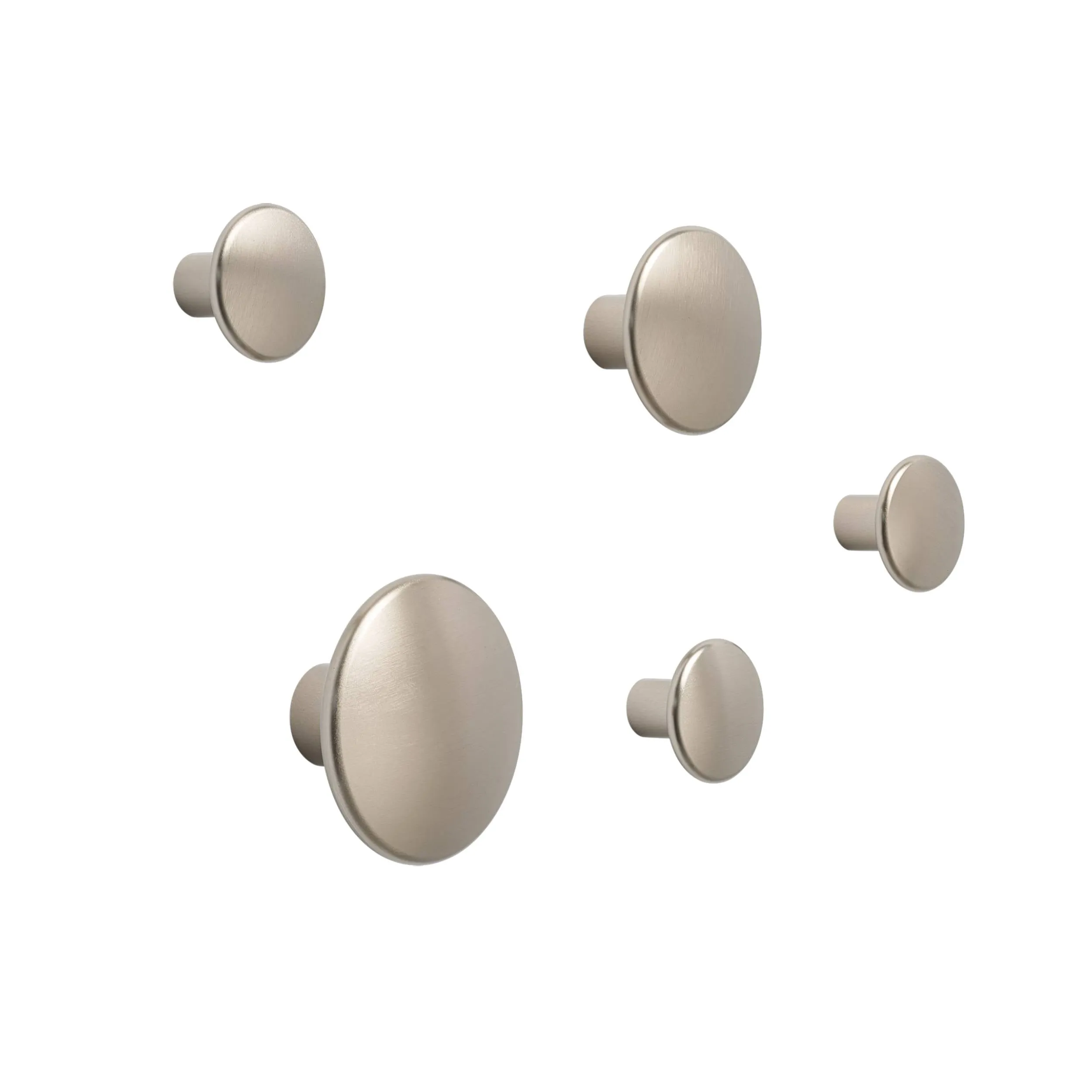 The Dots Metal Coat Hooks: Set of 5 - Quick Ship