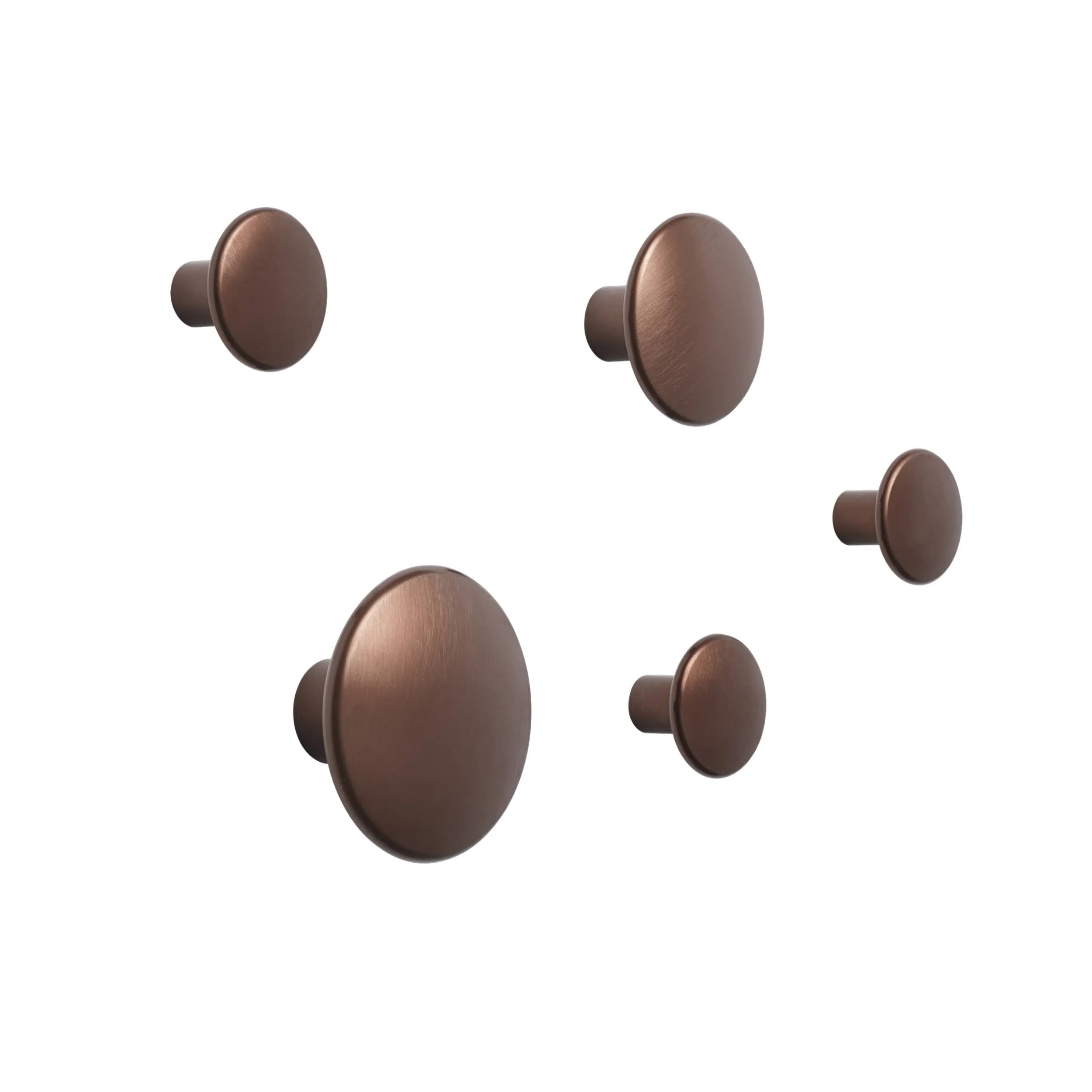 The Dots Metal Coat Hooks: Set of 5 - Quick Ship